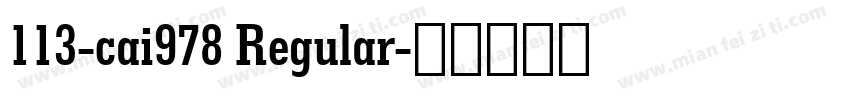 113-cai978 Regular字体转换